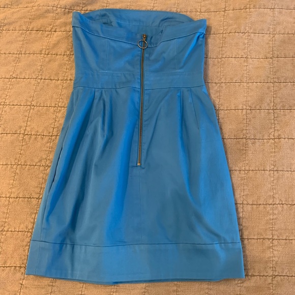 Blue Strapless French Connection Dress - Picture 7 of 7